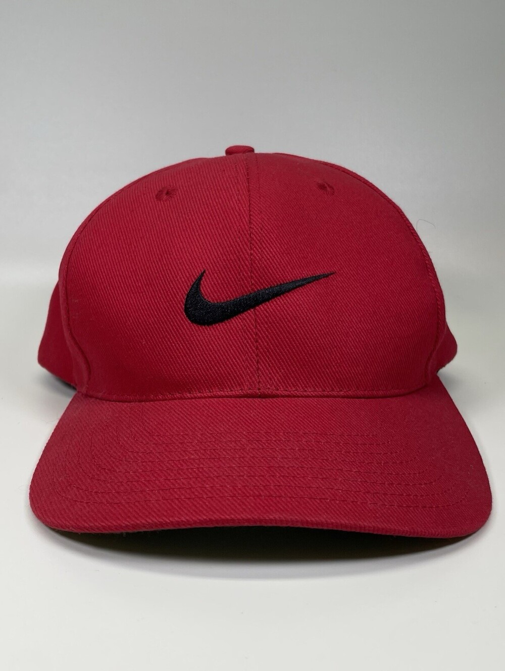 Vintage Nike Hat Cap Snap Back Mens One Size Blue Embroidered Swoosh 90s VTG